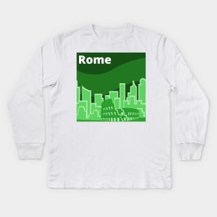 Rome Skyline Kids Long Sleeve T-Shirt